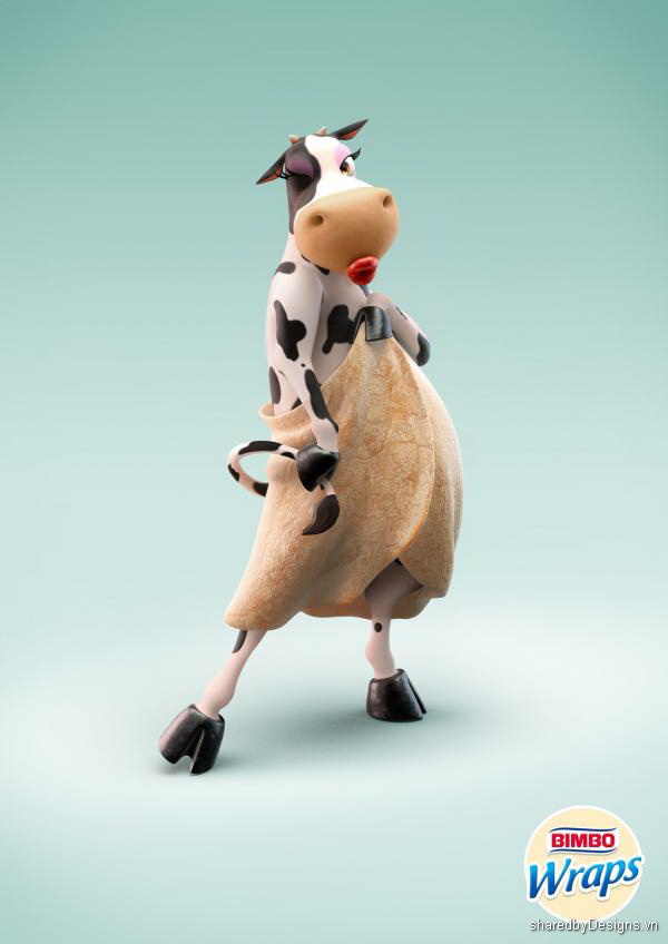 Bimbo Wraps - Cow - những ấn phẩm quảng cáo hài hước