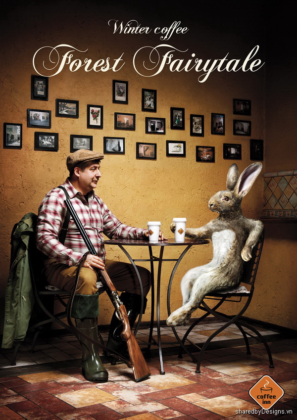 Coffee Inn - Forest Fairytale - những ấn phẩm quảng cáo hài hước