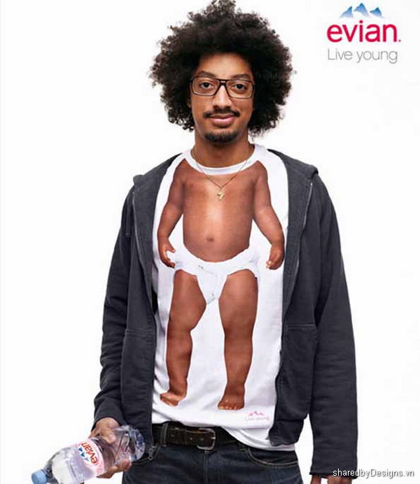 Evian - những ấn phẩm quảng cáo hài hước