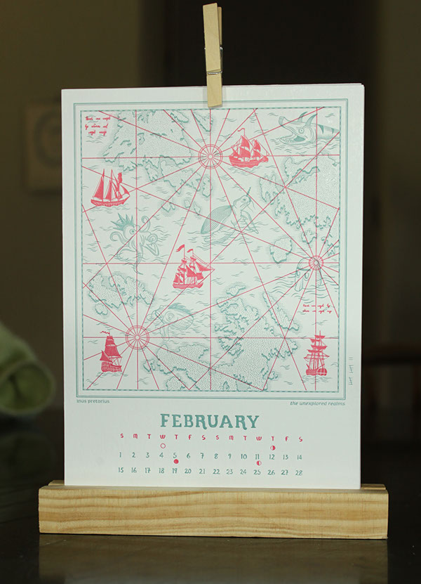 Artist’s Almanac Illustrations Desk calendar