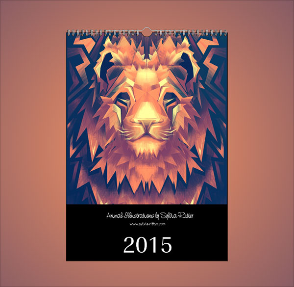 Animal Illustrations Calendar 2015