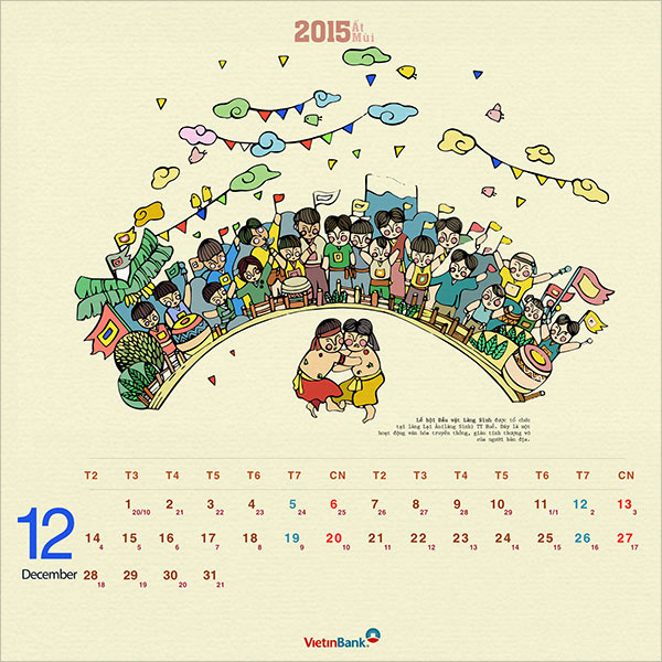 Beautiful Illustrations Calendar 2015 Inspiration
