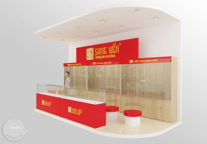Booth bán hàng Song Yến