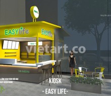 Thiết kế Kiosk trà sữa EASY LIFE