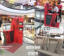 Booth bán hàng mini – thiết kế sản xuất mẫu booth CITIGYM –