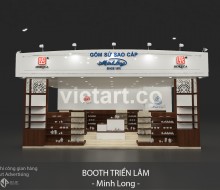 Mẫu gian hàng Gốm Sứ Minh Long