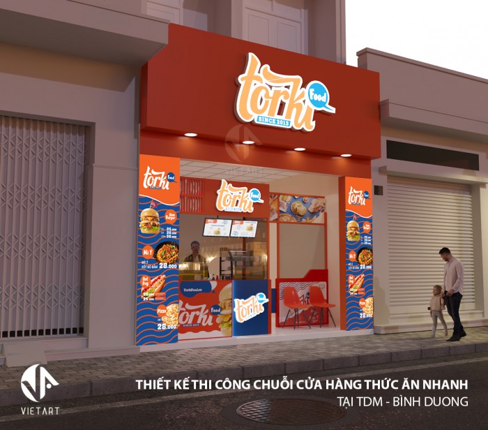 THIẾT KẾ THI CÔNG CHUỖI CỬA HÀNG THỨC ĂN NHANH TORKI